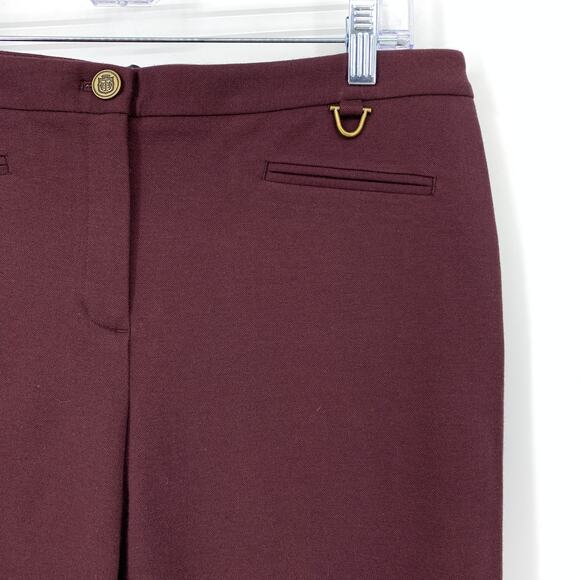 Talbots Dalton Equestrian Style Skinny Ankle Pants Womens Sz 10P Maroon NEW - Picture 3 of 9
